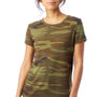 Alternative Womens Ideal Short Sleeve Crewneck T-Shirt - Camo