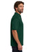 Hanes 054X/054 Mens EcoSmart Short Sleeve Polo Shirt Deep Forest Green Model Side