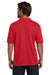 Hanes 054X/054 Mens EcoSmart Short Sleeve Polo Shirt Deep Red Model Back