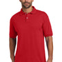 Hanes Mens EcoSmart Short Sleeve Polo Shirt - Deep Red