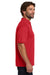 Hanes 054X/054 Mens EcoSmart Short Sleeve Polo Shirt Deep Red Model Side