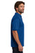 Hanes 054X/054 Mens EcoSmart Short Sleeve Polo Shirt Deep Royal Blue Model Side