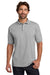 Hanes 054X/054 Mens EcoSmart Short Sleeve Polo Shirt Light Steel Grey Model Front