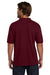 Hanes 054X/054 Mens EcoSmart Short Sleeve Polo Shirt Maroon Model Back