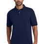 Hanes Mens EcoSmart Short Sleeve Polo Shirt - Navy Blue