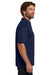 Hanes 054X/054 Mens EcoSmart Short Sleeve Polo Shirt Navy Blue Model Side