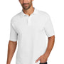 Hanes Mens EcoSmart Short Sleeve Polo Shirt - White