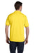 Hanes 054X/054 Mens EcoSmart Short Sleeve Polo Shirt Yellow Model Back