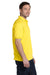 Hanes 054X/054 Mens EcoSmart Short Sleeve Polo Shirt Yellow Model Side