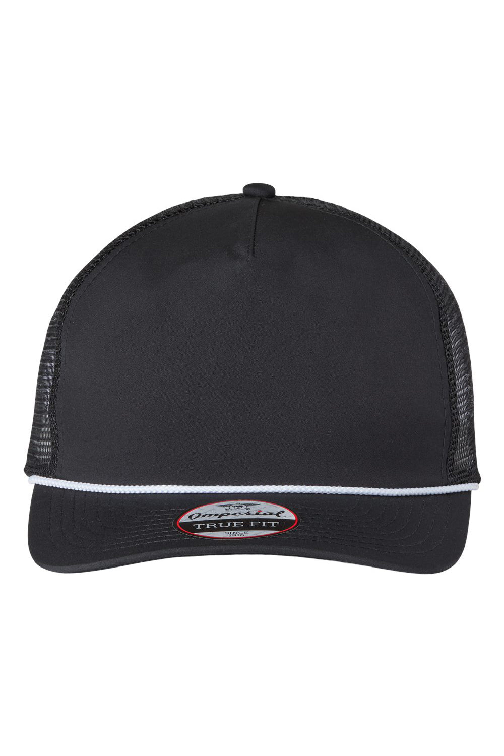 Imperial 5055 Mens The Rabble Rouser Hat Black/Black/White Flat Front