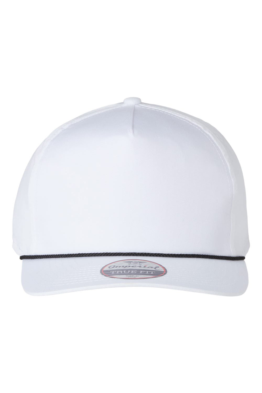 Imperial 5056 Mens The Barnes Hat White/Black Flat Front