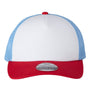Imperial Mens North Country Snapback Trucker Hat - White/Red/Sky Blue - NEW