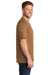 CornerStone CS430 Mens Short Sleeve Crewneck T-Shirt w/ Pocket Duck Brown Model Side