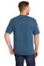 CornerStone CS430 Mens Short Sleeve Crewneck T-Shirt w/ Pocket Regatta Blue Model Back