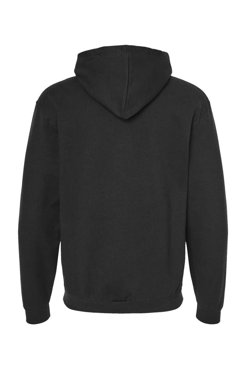 Tultex 331 Mens Full Zip Hooded Sweatshirt Hoodie Black Flat Back