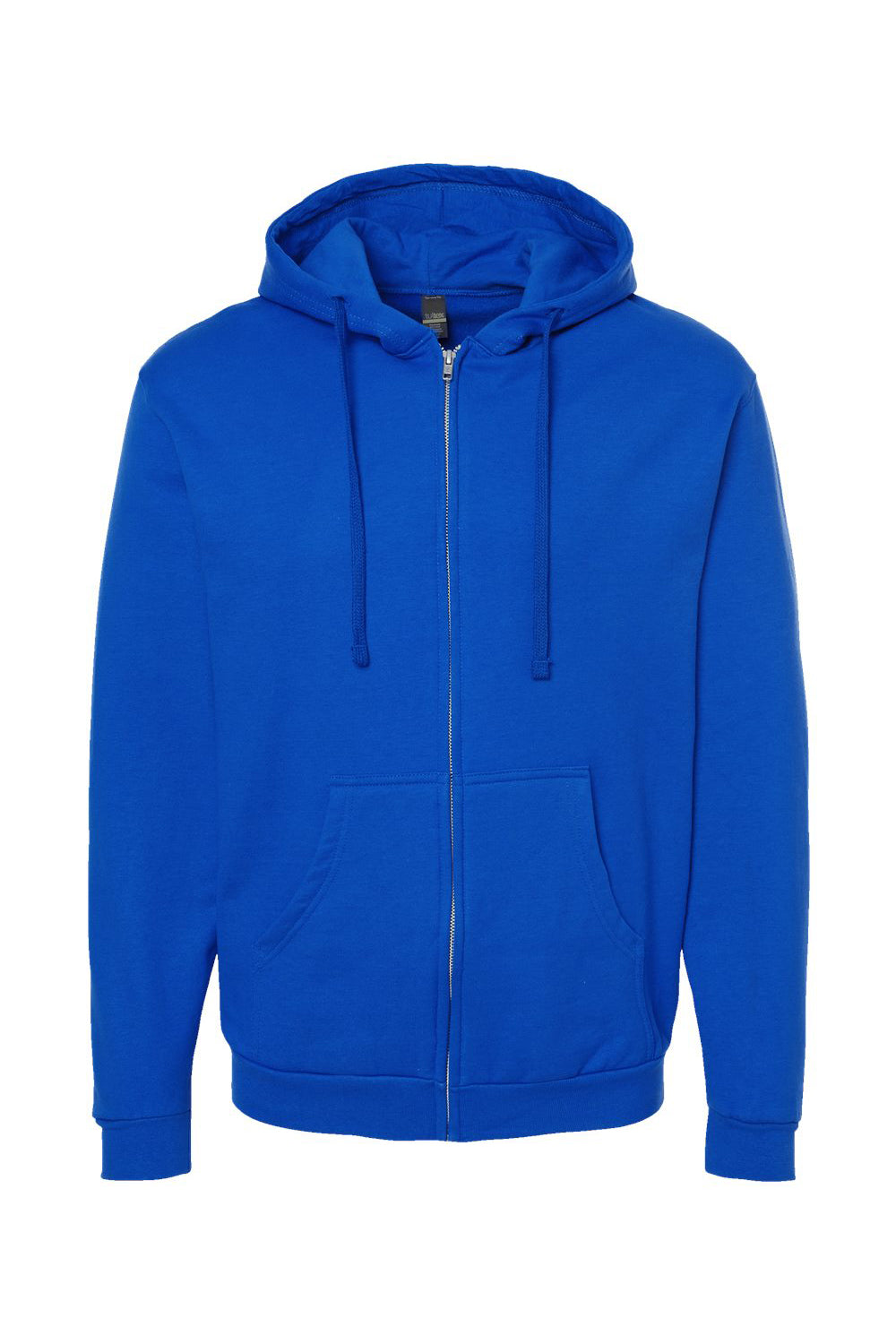 Tultex 331 Mens Full Zip Hooded Sweatshirt Hoodie Royal Blue Flat Front