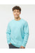 Tultex 340 Mens Fleece Crewneck Sweatshirt Purist Blue Model Front