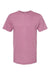 Tultex 202 Mens Fine Jersey Short Sleeve Crewneck T-Shirt Heather Cassis Pink Flat Front