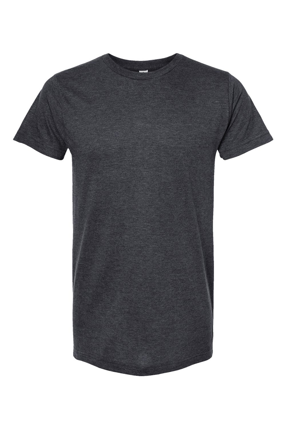 Tultex 202 Mens Fine Jersey Short Sleeve Crewneck T-Shirt Heather Graphite Grey Flat Front