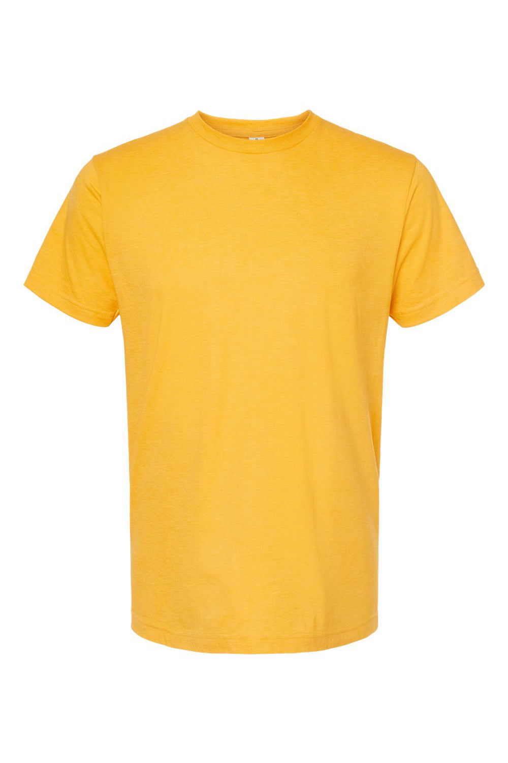 Tultex 202 Mens Fine Jersey Short Sleeve Crewneck T-Shirt Heather Mellow Yellow Flat Front