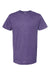 Tultex 202 Mens Fine Jersey Short Sleeve Crewneck T-Shirt Heather Purple Flat Front