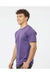 Tultex 202 Mens Fine Jersey Short Sleeve Crewneck T-Shirt Heather Purple Model Side