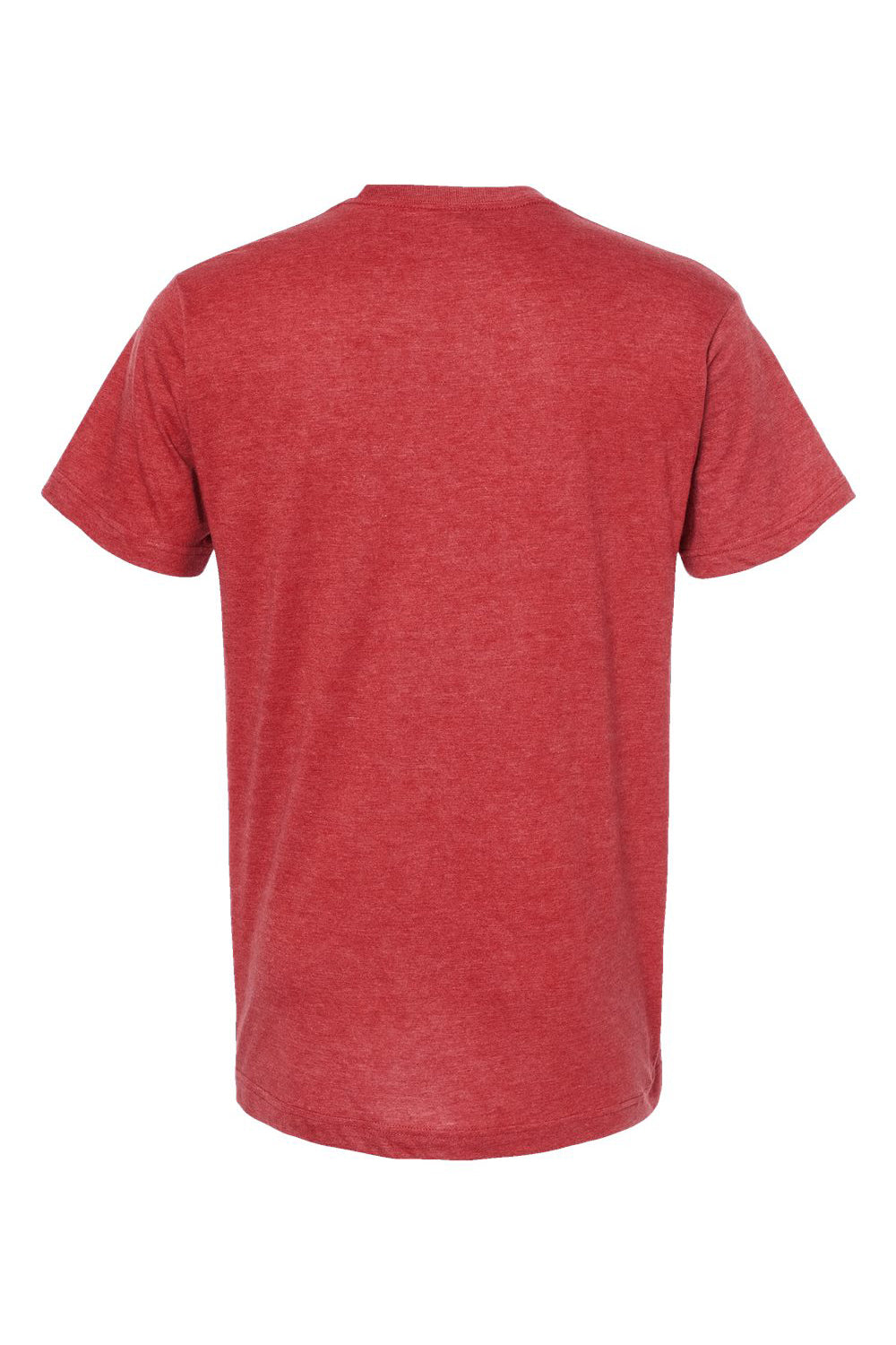 Tultex 202 Mens Fine Jersey Short Sleeve Crewneck T-Shirt Heather Red Flat Back