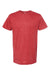 Tultex 202 Mens Fine Jersey Short Sleeve Crewneck T-Shirt Heather Red Flat Front