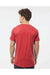 Tultex 202 Mens Fine Jersey Short Sleeve Crewneck T-Shirt Heather Red Model Back