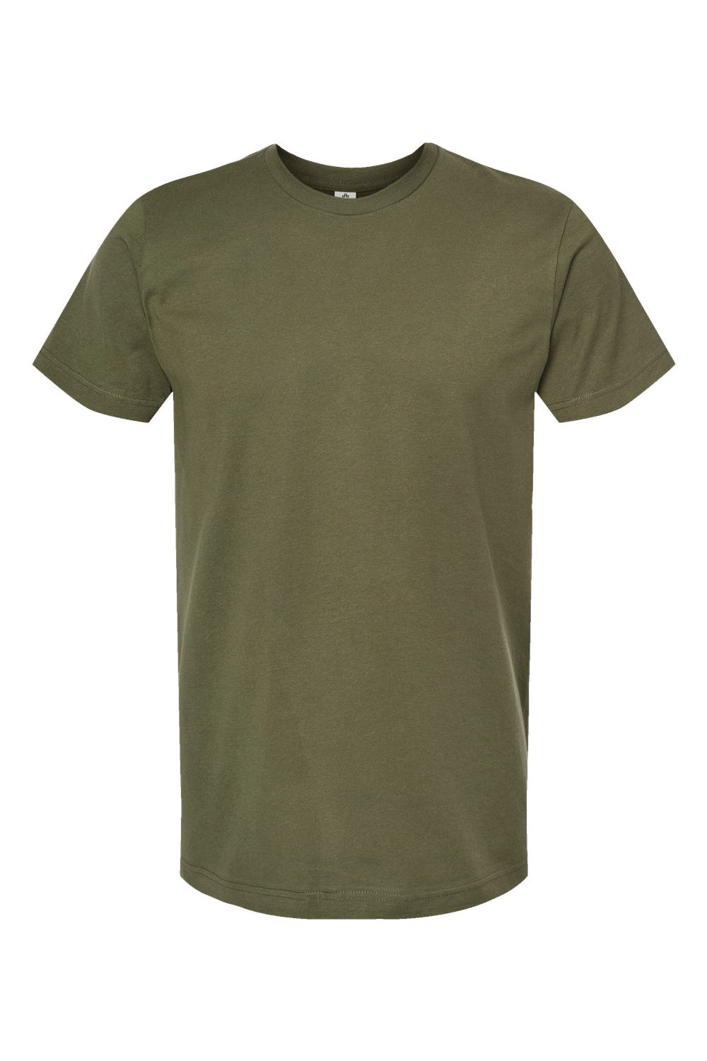 Tultex 202 Mens Fine Jersey Short Sleeve Crewneck T-Shirt Military Green Flat Front