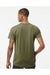 Tultex 202 Mens Fine Jersey Short Sleeve Crewneck T-Shirt Military Green Model Back