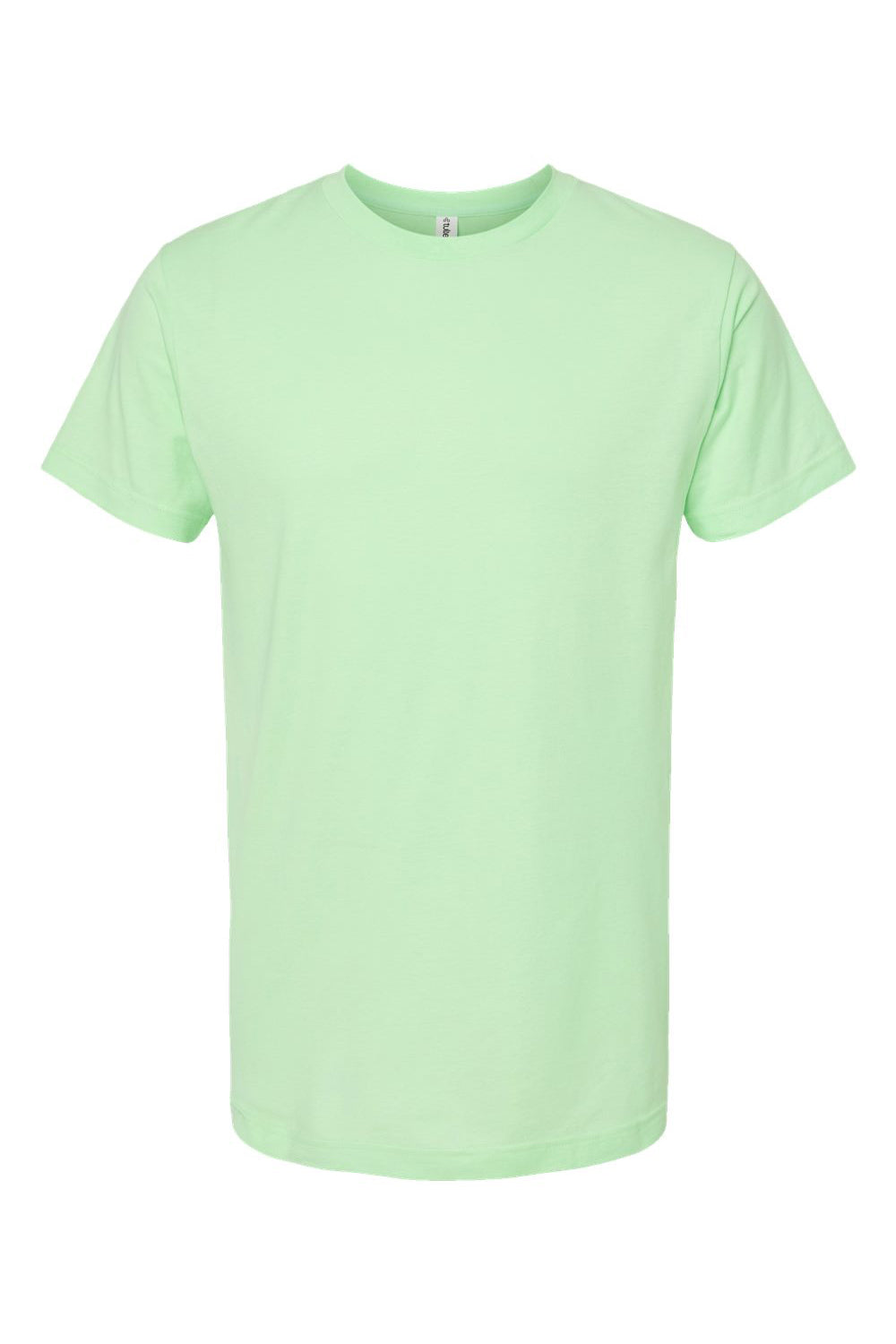 Tultex 202 Mens Fine Jersey Short Sleeve Crewneck T-Shirt Neo Mint Green Flat Front