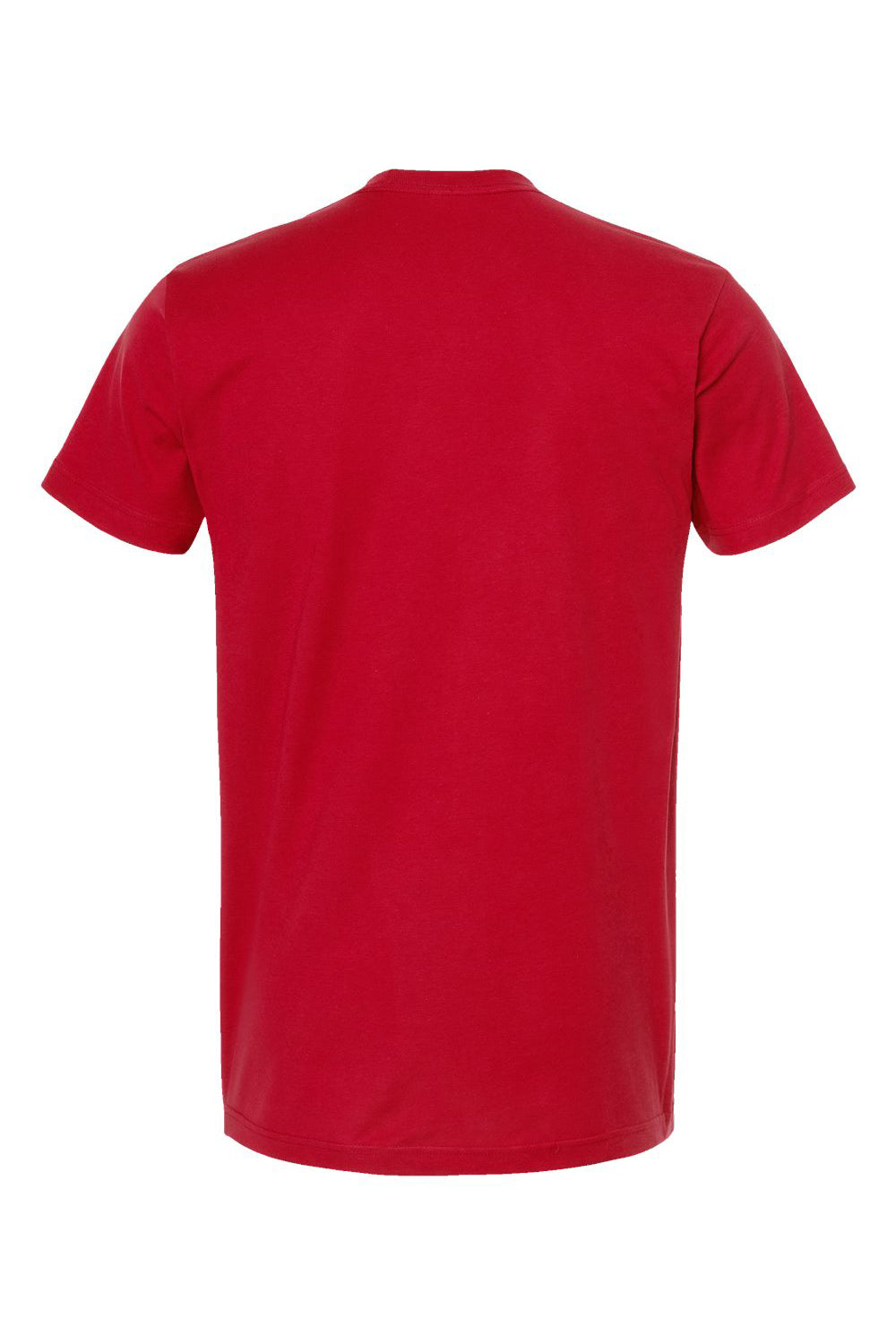 Tultex 202 Mens Fine Jersey Short Sleeve Crewneck T-Shirt Red Flat Back