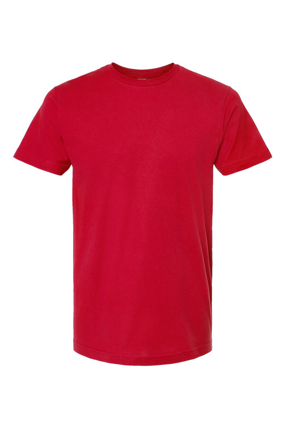 Tultex 202 Mens Fine Jersey Short Sleeve Crewneck T-Shirt Red Flat Front