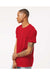 Tultex 202 Mens Fine Jersey Short Sleeve Crewneck T-Shirt Red Model Side