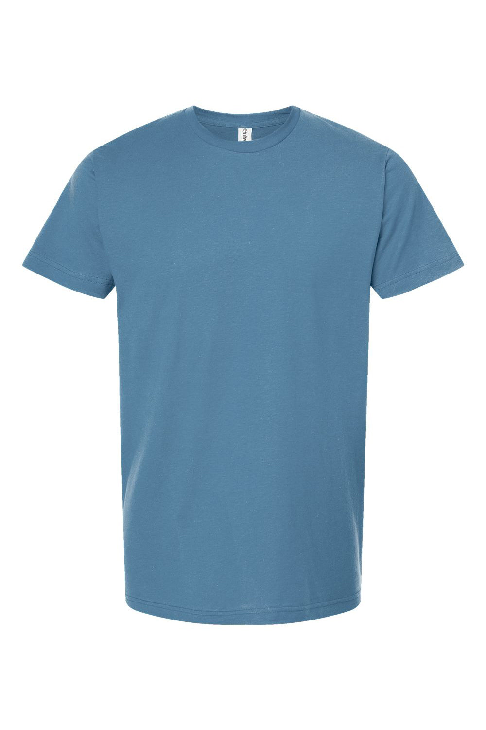 Tultex 202 Mens Fine Jersey Short Sleeve Crewneck T-Shirt Slate Blue Flat Front