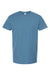 Tultex 202 Mens Fine Jersey Short Sleeve Crewneck T-Shirt Slate Blue Flat Front