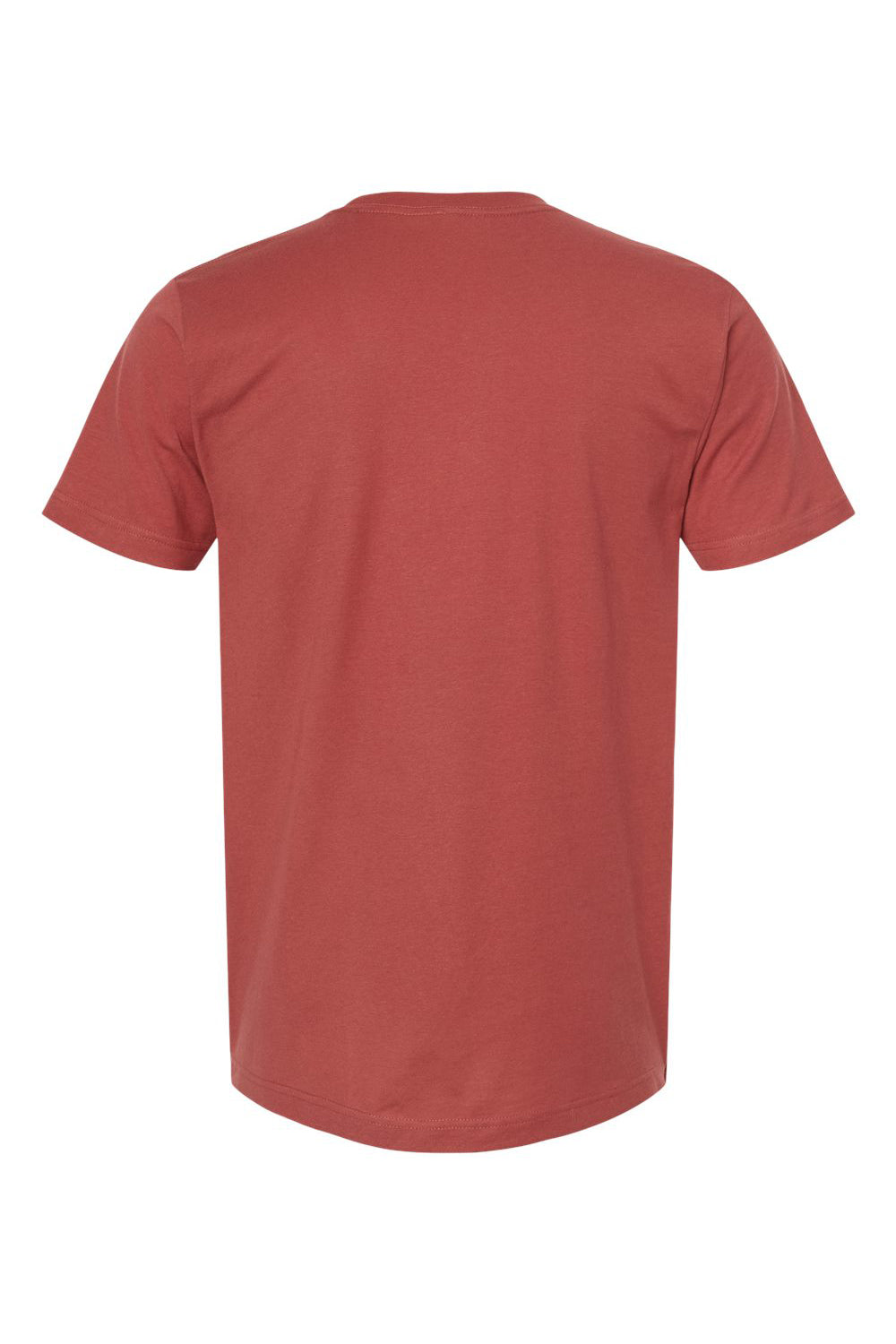 Tultex 202 Mens Fine Jersey Short Sleeve Crewneck T-Shirt Terracotta Red Flat Back