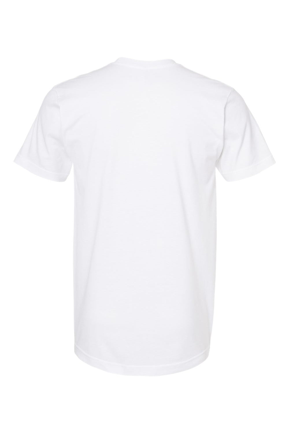 Tultex 202 Mens Fine Jersey Short Sleeve Crewneck T-Shirt White Flat Back