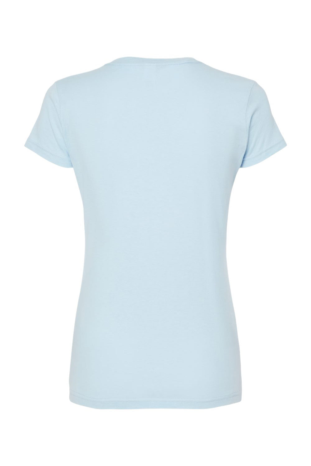 Tultex 213 Womens Fine Jersey Slim Fit Short Sleeve Crewneck T-Shirt Baby Blue Flat Back