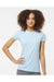 Tultex 213 Womens Fine Jersey Slim Fit Short Sleeve Crewneck T-Shirt Baby Blue Model Front