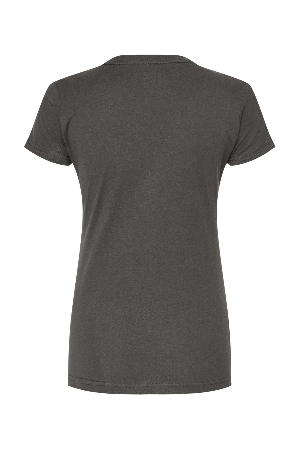 Tultex 213 Womens Fine Jersey Slim Fit Short Sleeve Crewneck T-Shirt Charcoal Grey Flat Back