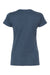 Tultex 213 Womens Fine Jersey Slim Fit Short Sleeve Crewneck T-Shirt Indigo Blue Flat Back