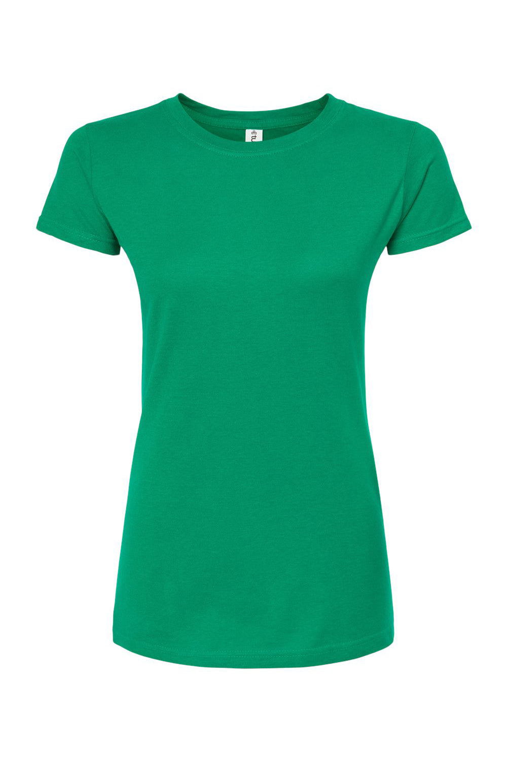 Tultex 213 Womens Fine Jersey Slim Fit Short Sleeve Crewneck T-Shirt Kelly Green Flat Front