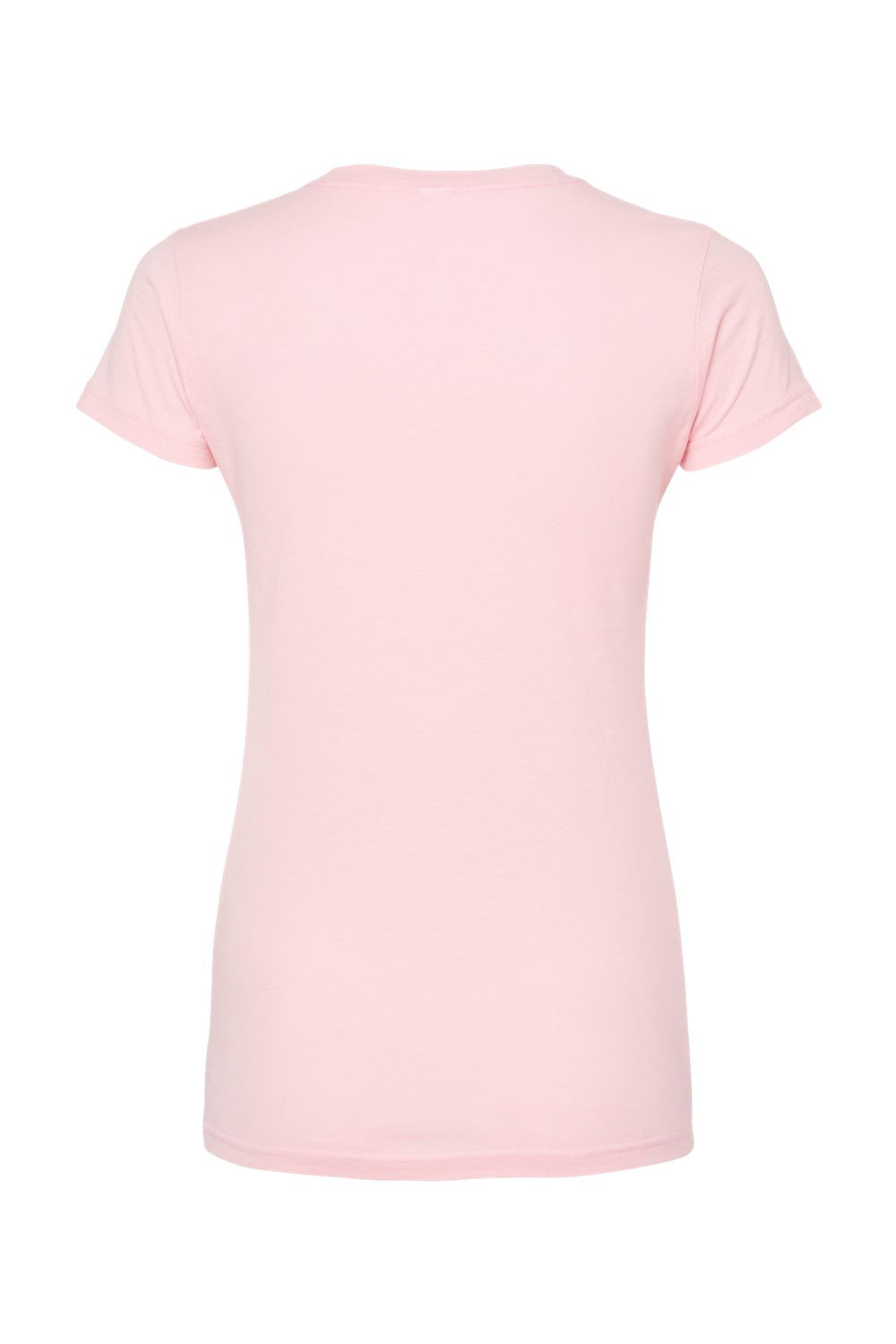 Tultex 213 Womens Fine Jersey Slim Fit Short Sleeve Crewneck T-Shirt Pink Flat Back