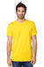 Threadfast Apparel 100A Mens Ultimate Short Sleeve Crewneck T-Shirt Bright Yellow Model Front