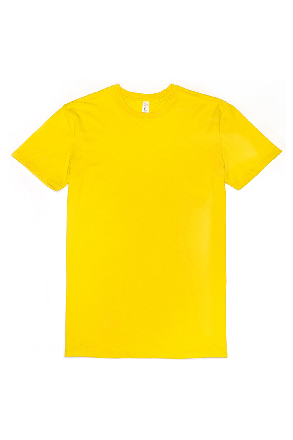 Threadfast Apparel 100A Mens Ultimate Short Sleeve Crewneck T-Shirt Bright Yellow Flat Front