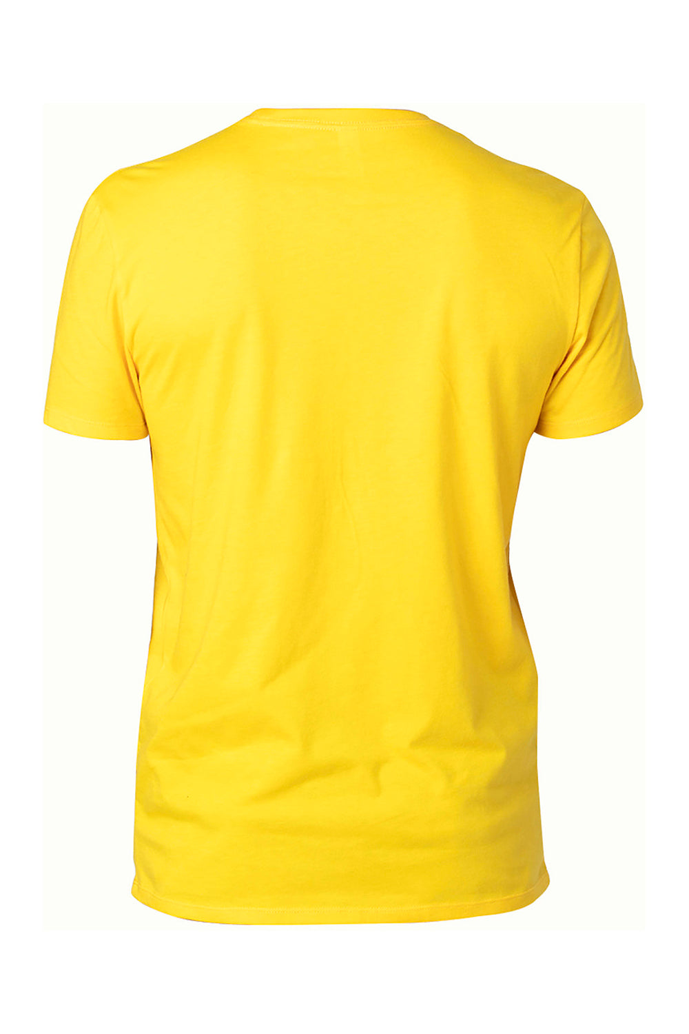 Threadfast Apparel 100A Mens Ultimate Short Sleeve Crewneck T-Shirt Bright Yellow Flat Back