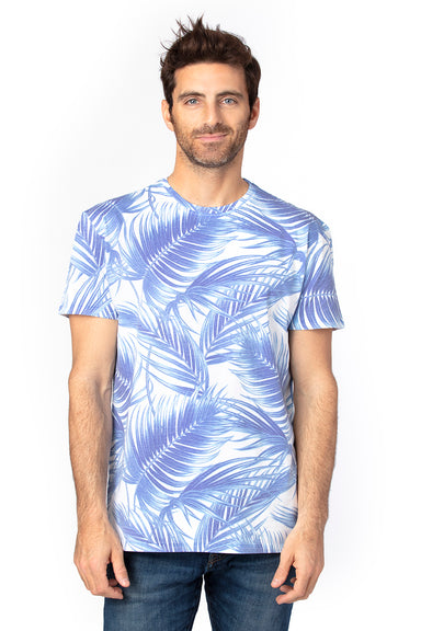 Threadfast Apparel 100A Mens Ultimate Short Sleeve Crewneck T-Shirt Palm Paradise Model Front