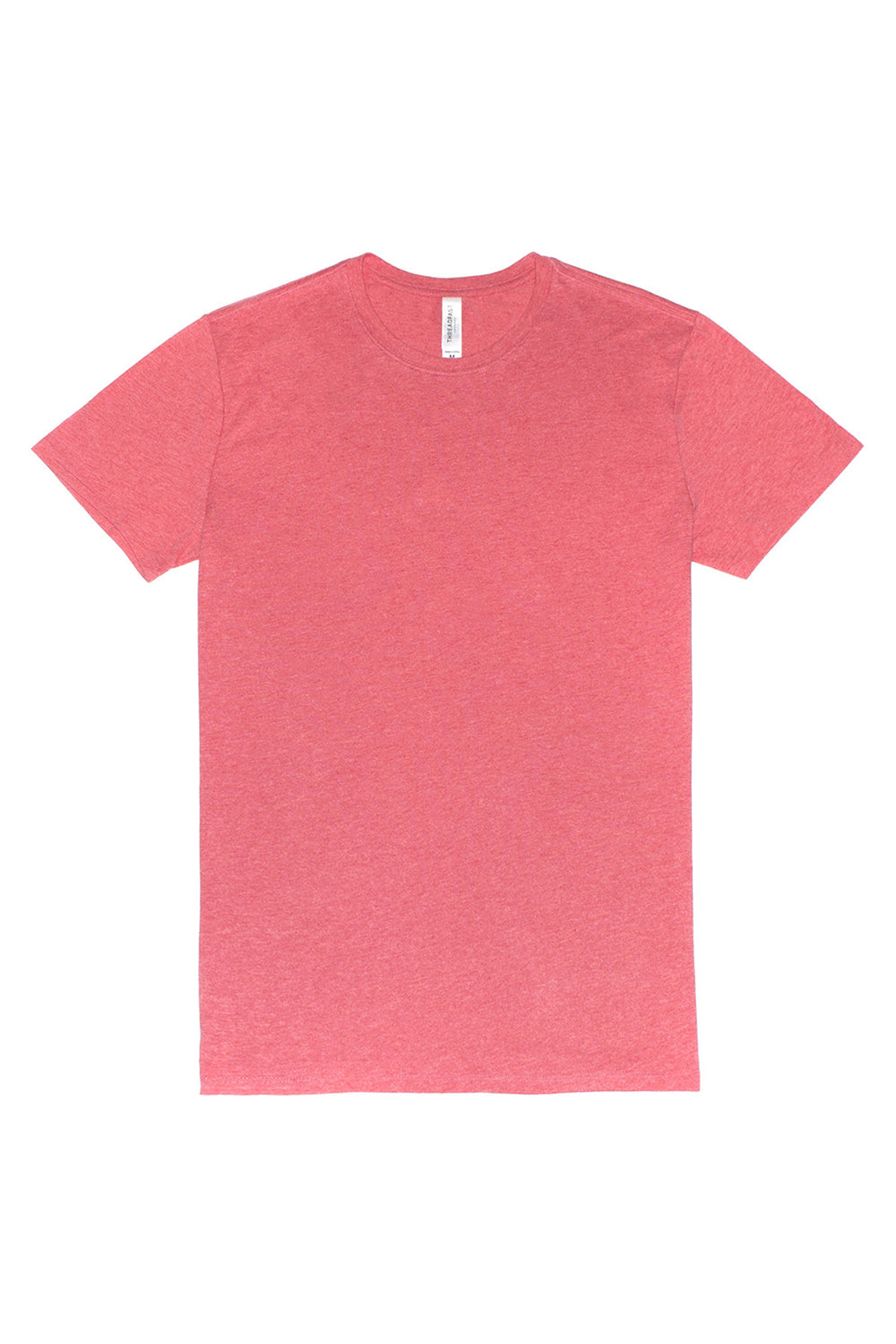 Threadfast Apparel 100A Mens Ultimate Short Sleeve Crewneck T-Shirt Heather Red Flat Front